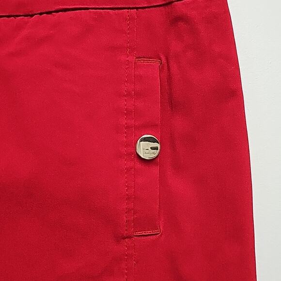 Briggs Womens Athletic/Office/Casual Skort Skirt Red Two Snap Pockets Size 14 - Picture 2 of 8